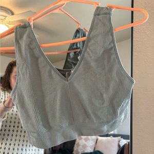 Savvi Lifestyle Co. Ashtanga Women’s Green Ribbed Sports Bra L